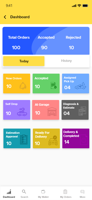 Carnic garage management dashboard