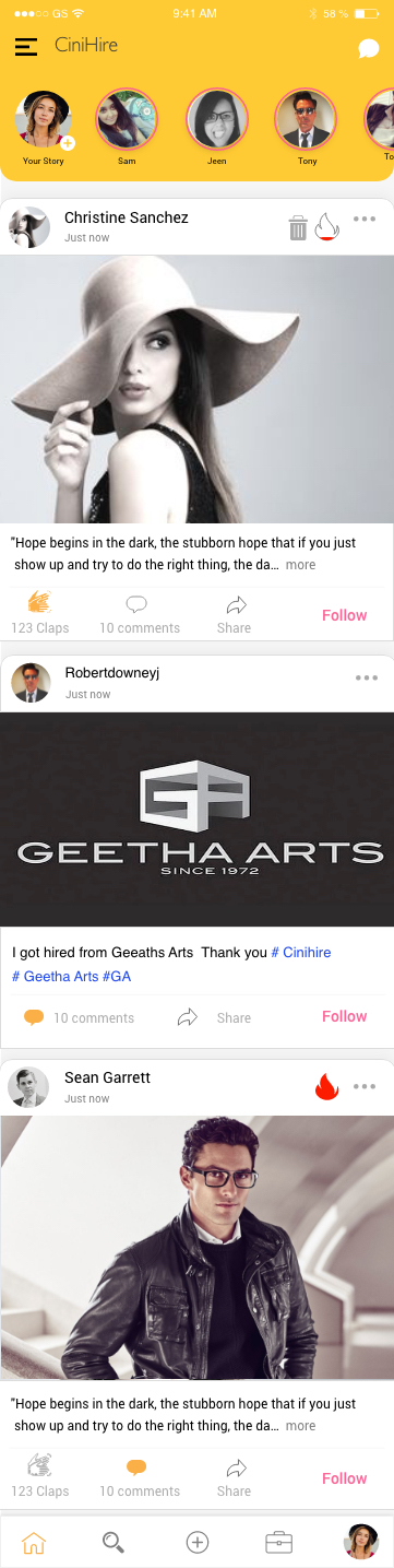 CiniHire Social Feed